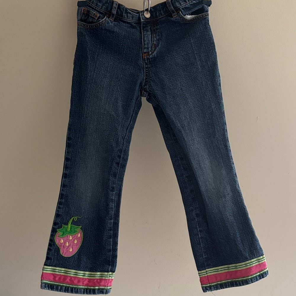 Lilly Pulitzer Kids Jeans with Strawberry Patch